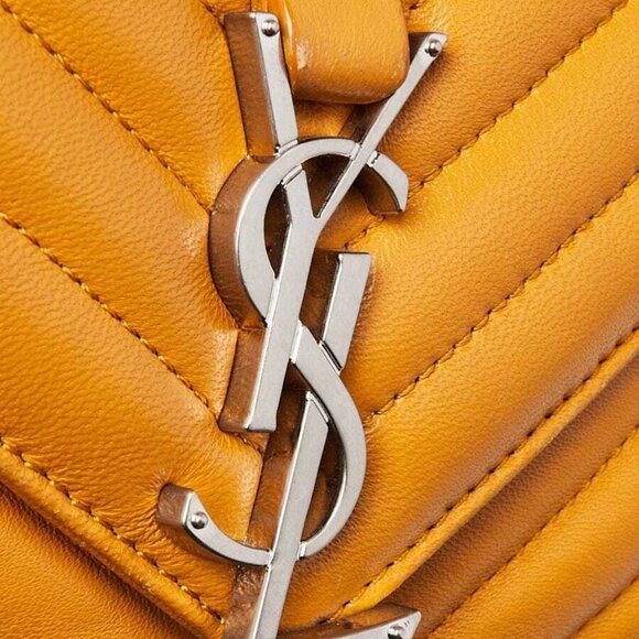 Yves Saint Laurent Yellow Matelasse Leather Medium Punk Chain Bag - Picture 9 of 12